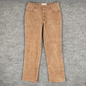 Schaefer Jeans Mens 33x30 Brown Canvas Regular Straight Western Ranch Pants 1800